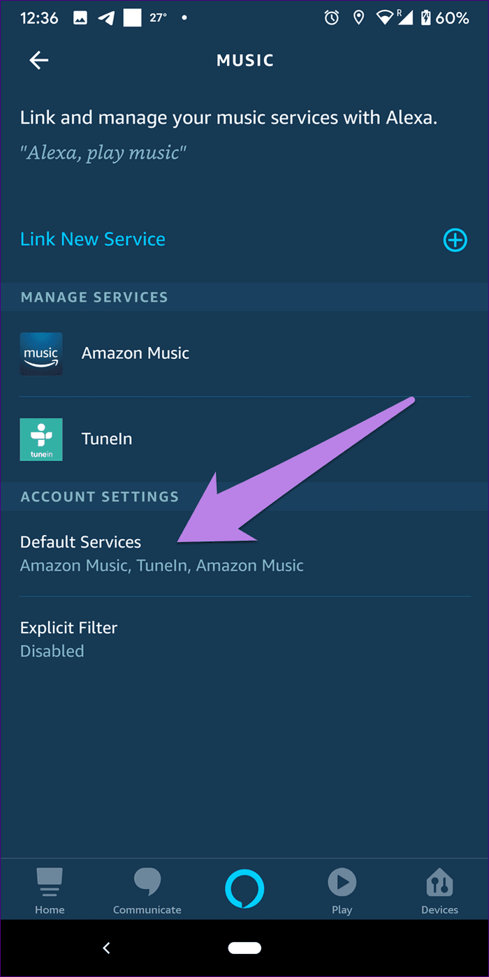 Amazon Music no se reproduce en Echo Alexa 6