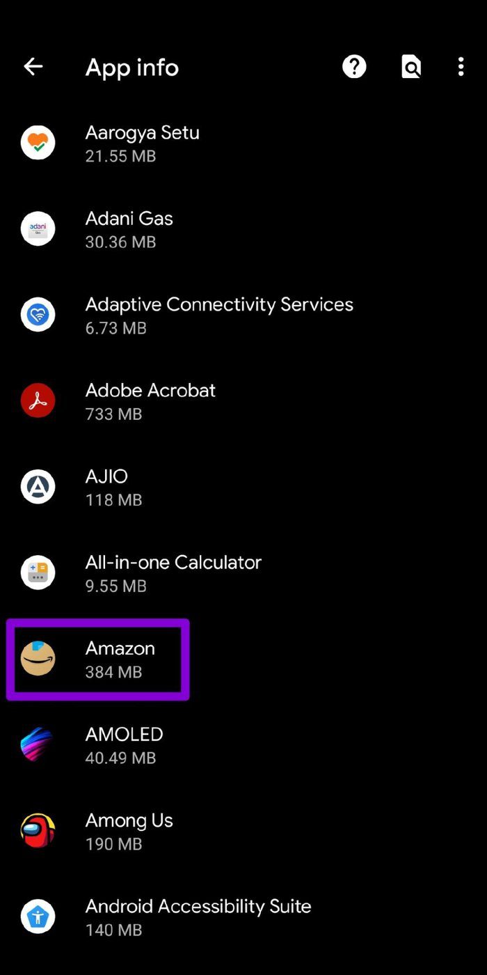 Lista de aplicaciones de Android