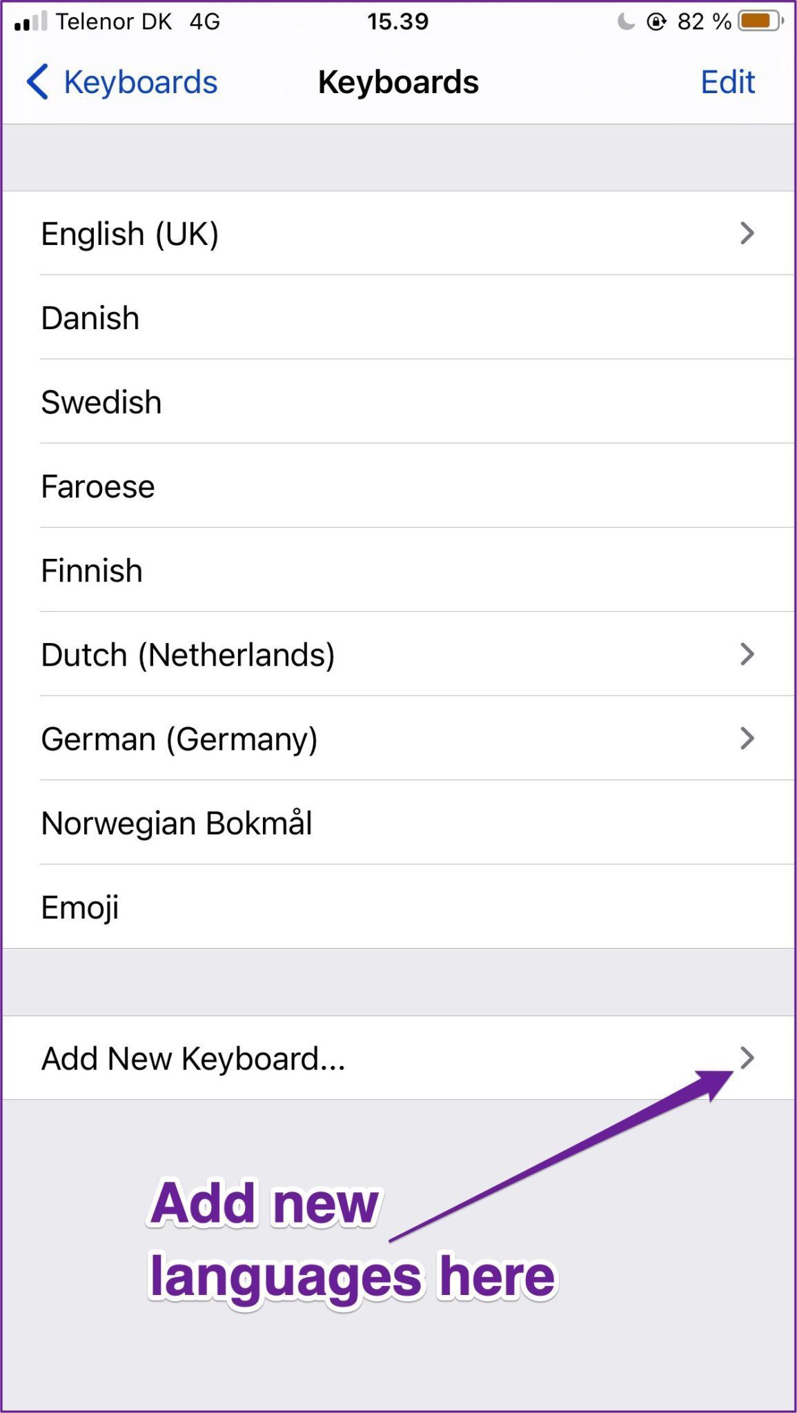 agregar nuevos idiomas de teclado en iphone