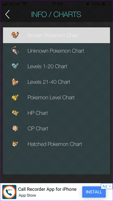 Aplicaciones de información de Pokémon para Android y I Os 11