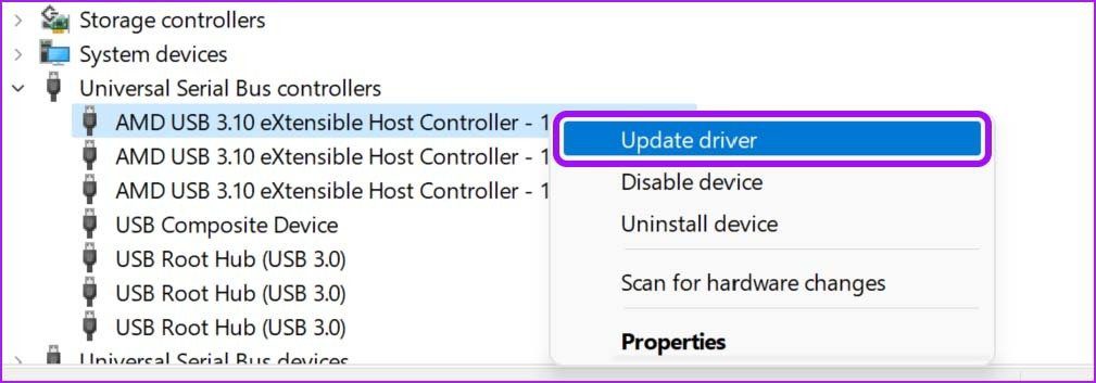 Actualice el controlador para corregir la falta de Bluetooth en el Administrador de dispositivos en Windows 11