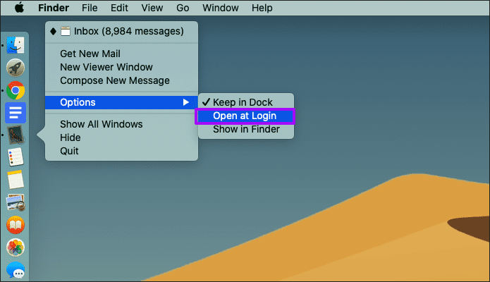 Deja de abrir la aplicación Mac Mail 7 al azar