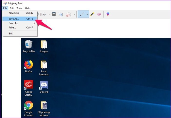 Tomar capturas de pantalla en un monitor de Windows 10 3