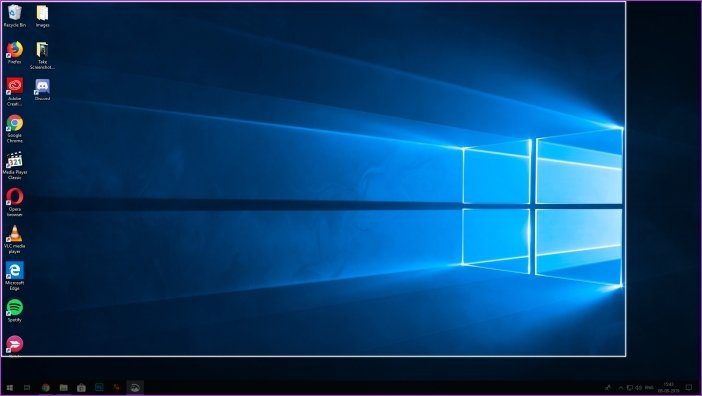 Tome capturas de pantalla en un monitor con Windows 10 12