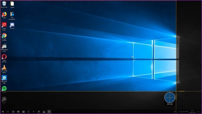 Tome capturas de pantalla en un monitor con Windows 10 14