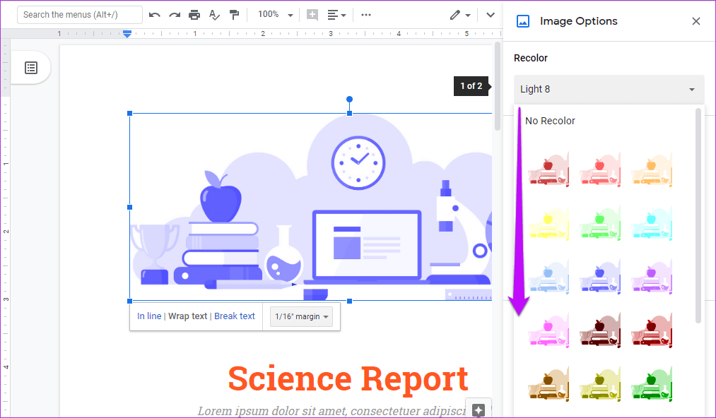 Cómo crear una página de portada en Google Docs 4