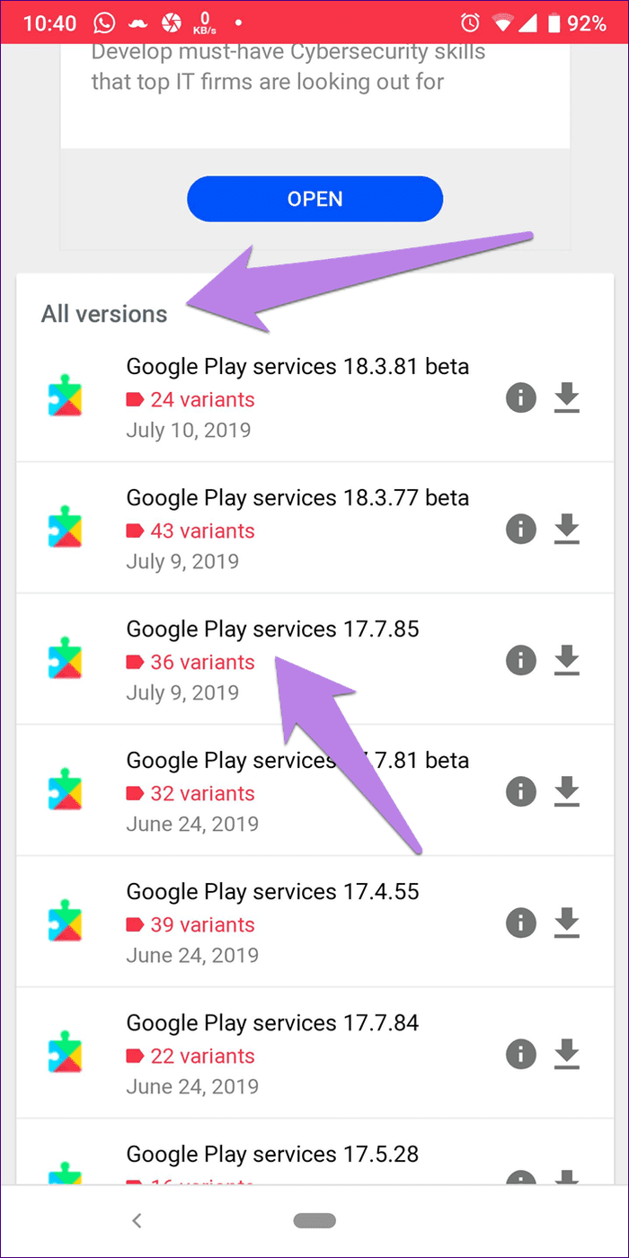 Actualizar servicios de Google Play 1