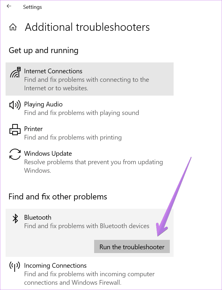 Falta Bluetooth de Windows 10 en Action Center 9