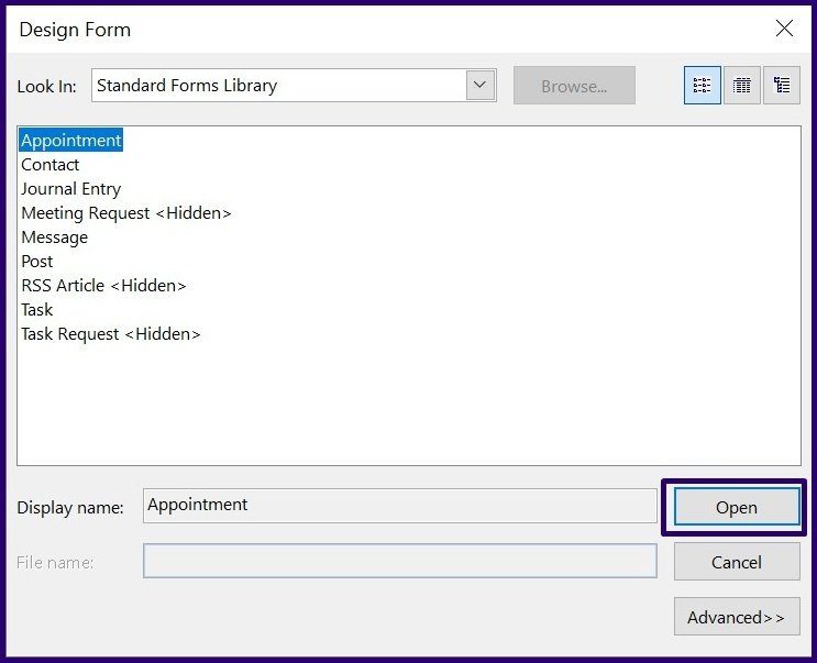 Cómo crear formularios personalizados en Microsoft Outlook Paso 8