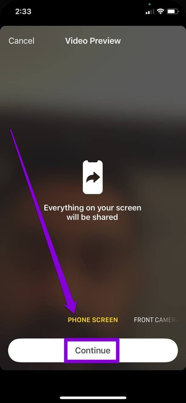 Compartir pantalla en Telegram i Phone