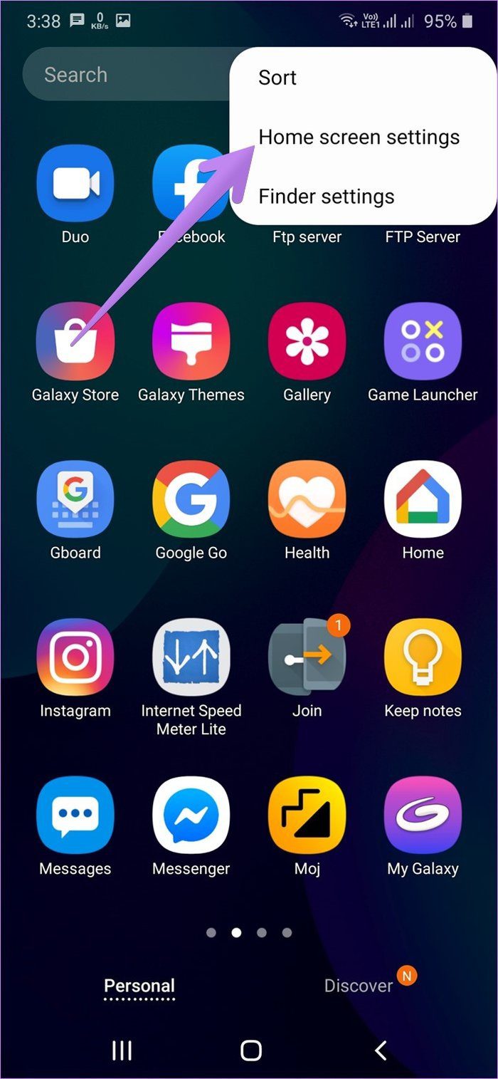 Cómo ocultar las aplicaciones de pantalla de Samsung 10