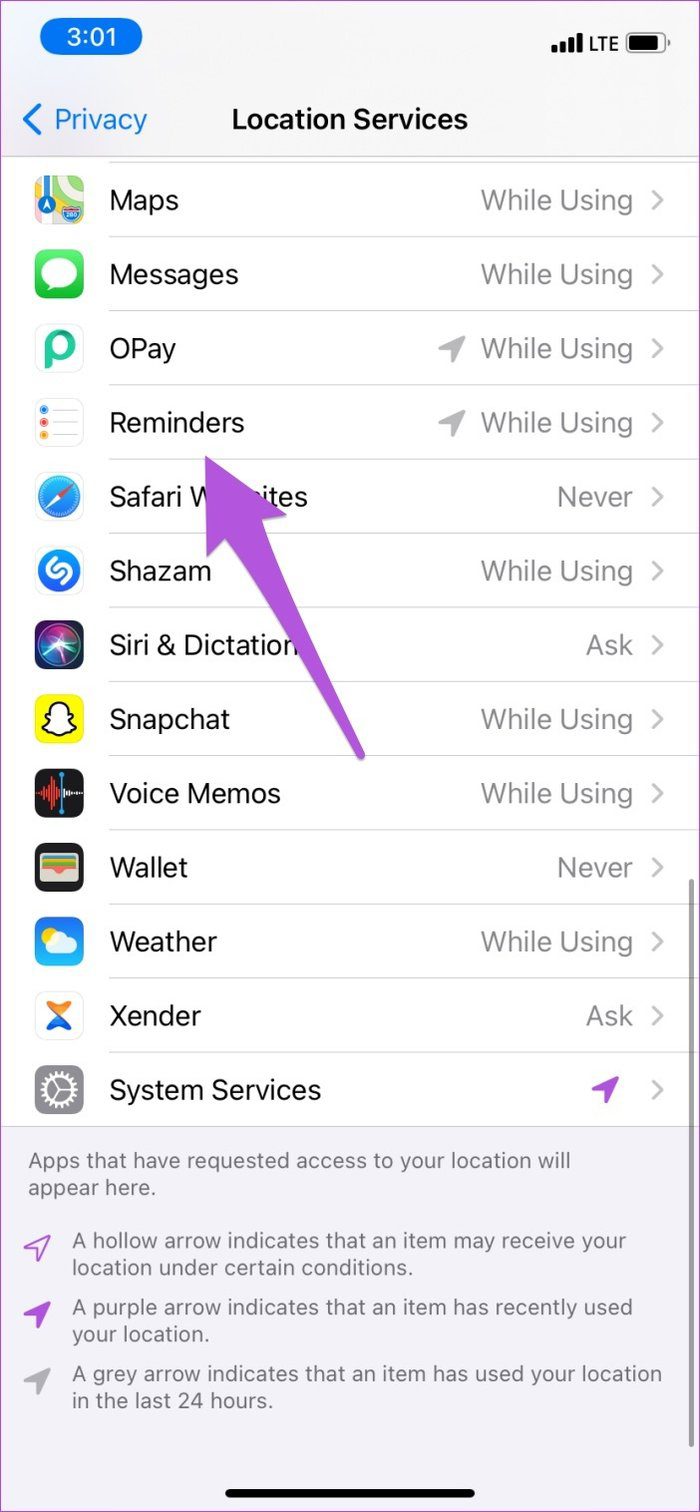Repara los recordatorios basados ​​en la ubicación que no funcionan en el iPhone 02