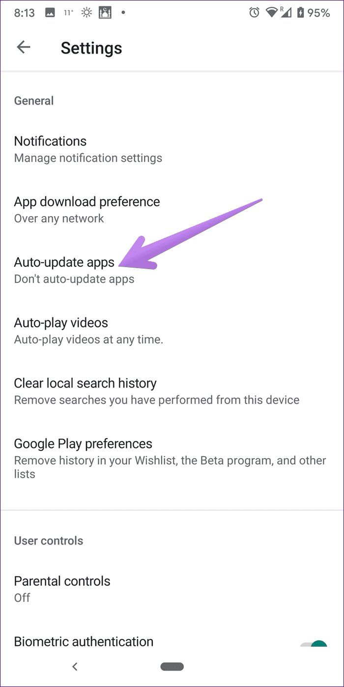 La actualización automática de Play Store no funciona 3