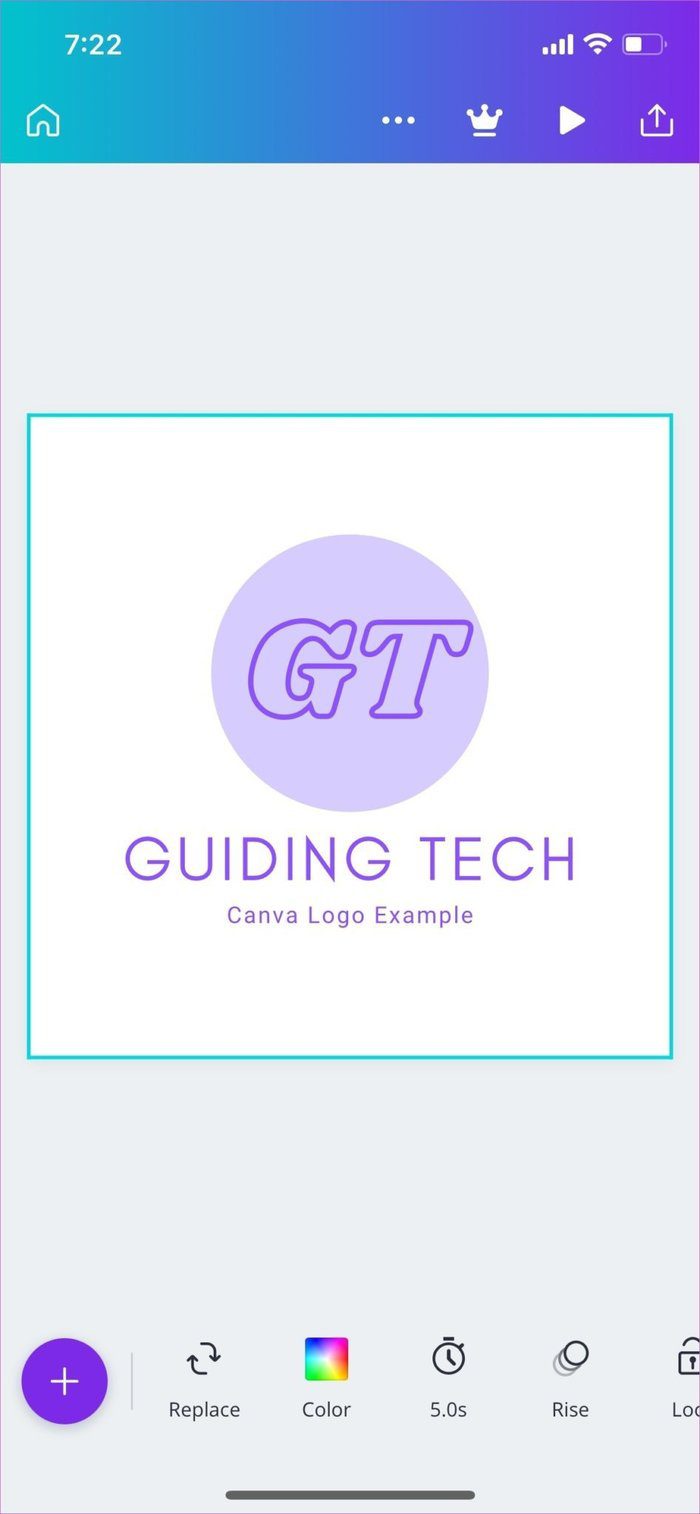 Logotipo de GT en Canva