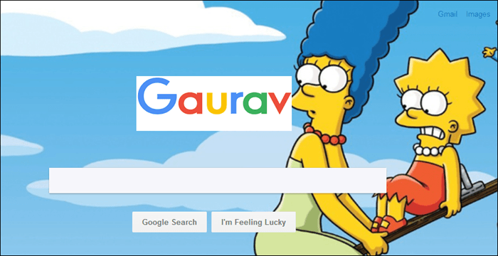 Tu nombre al final del logo de Google