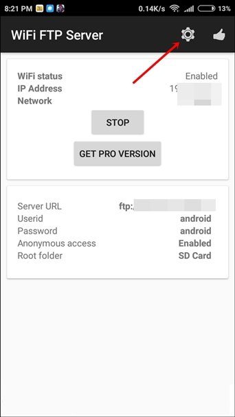 FTP en Android 7A