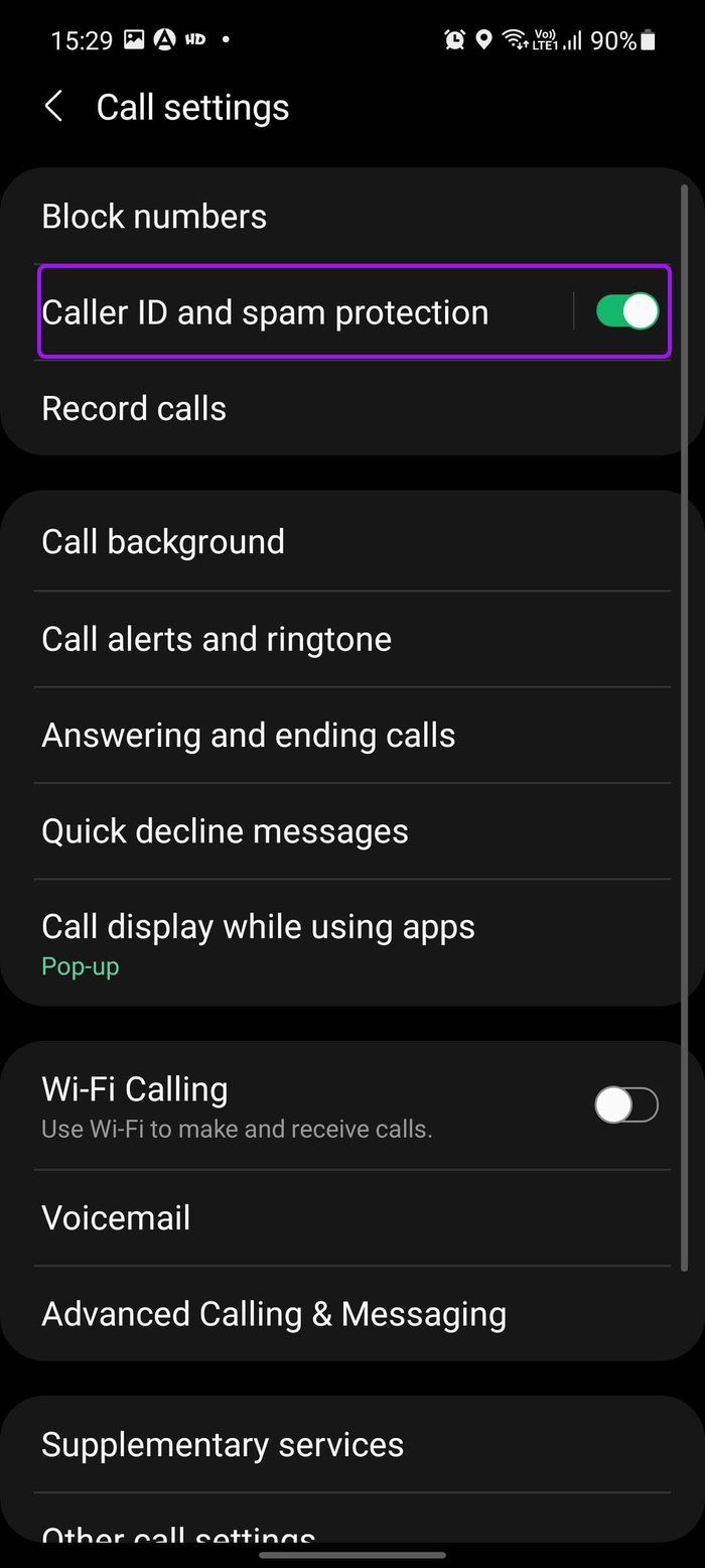 Abrir contactos de bloqueo de identificador de llamadas en Android