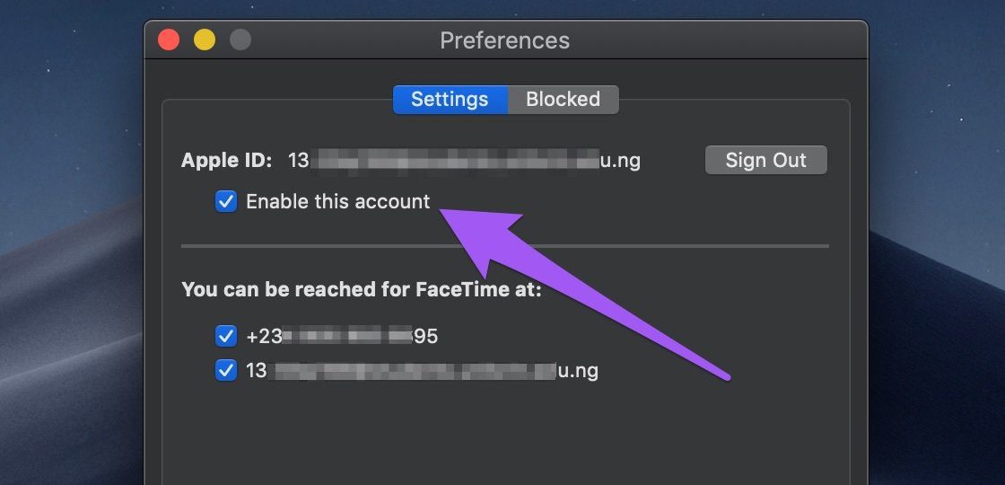 Arreglar llamadas de Facetime que no pasan por Mac 05