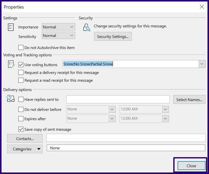 Cómo crear una encuesta usando el botón de votación de Microsoft Outlook Paso 10