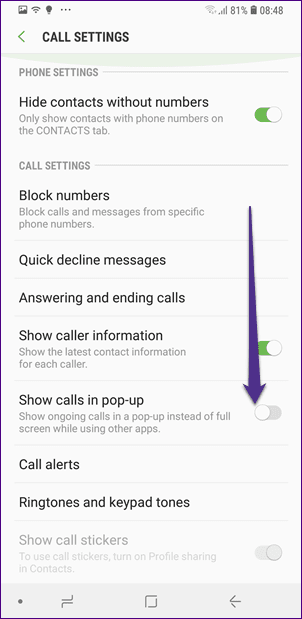 Sugerencias para la configuración de llamadas de Samsung 34
