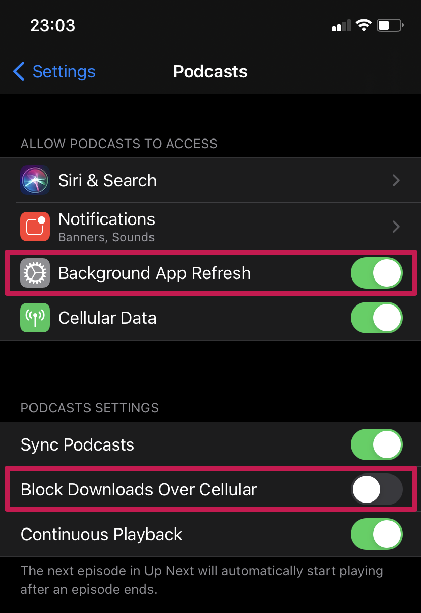 Arreglar los podcasts de Apple que no se descargan 2