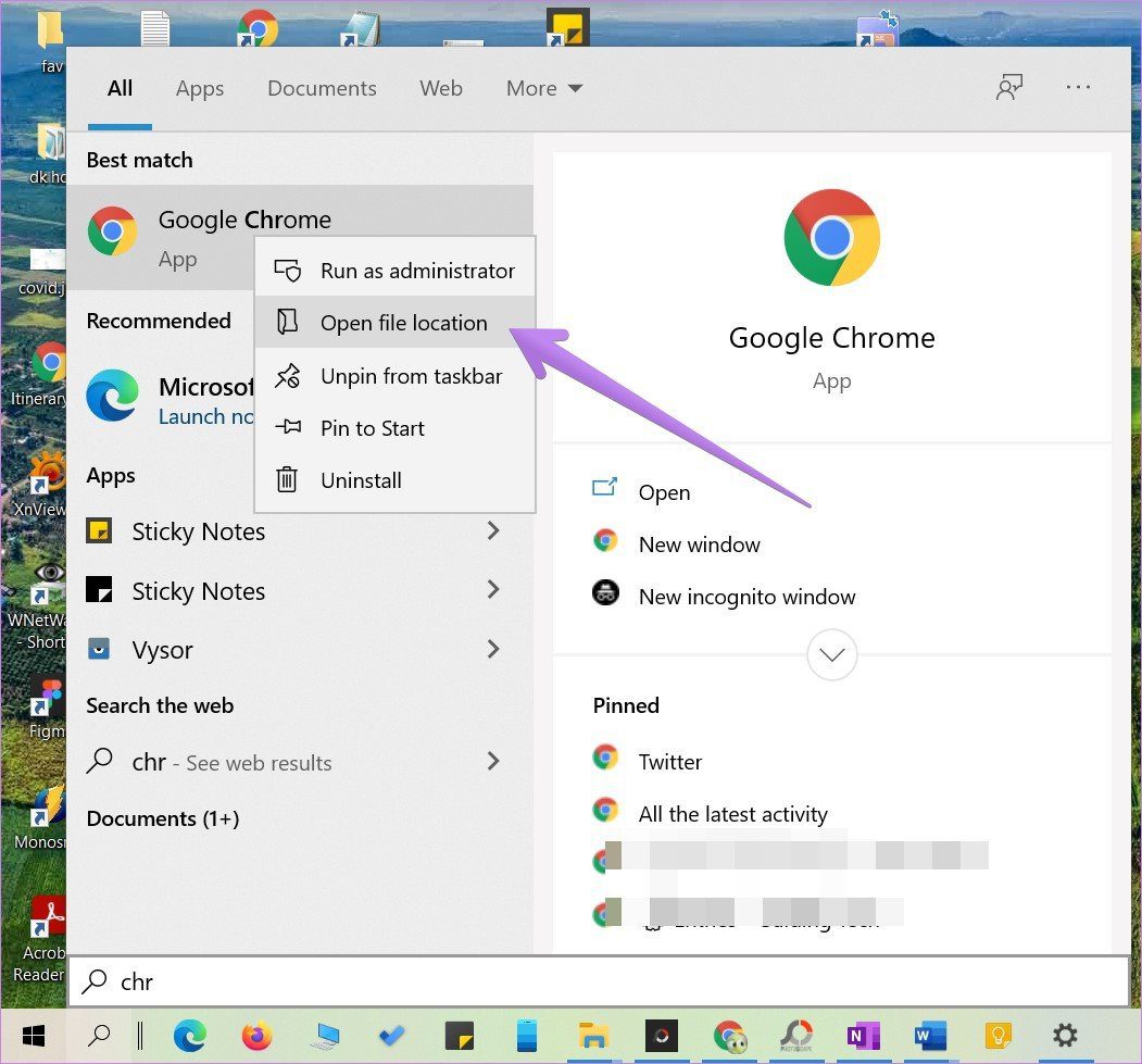 windows 10 cómo restaurar el icono de google chrome 6
