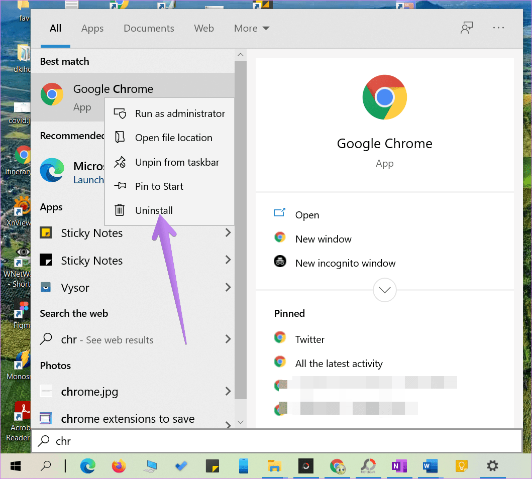 windows 10 cómo restaurar el icono de google chrome 14
