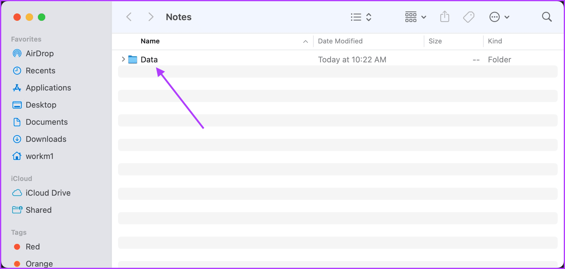 Eliminar archivos de la biblioteca de Apple Notes 4