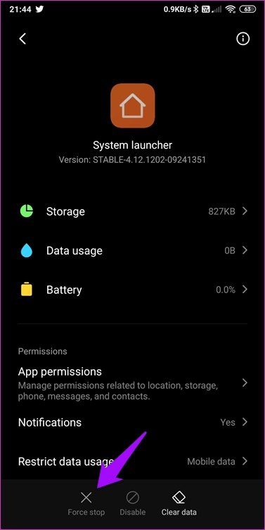 Arreglar iconos de aplicaciones que faltan en Android 9