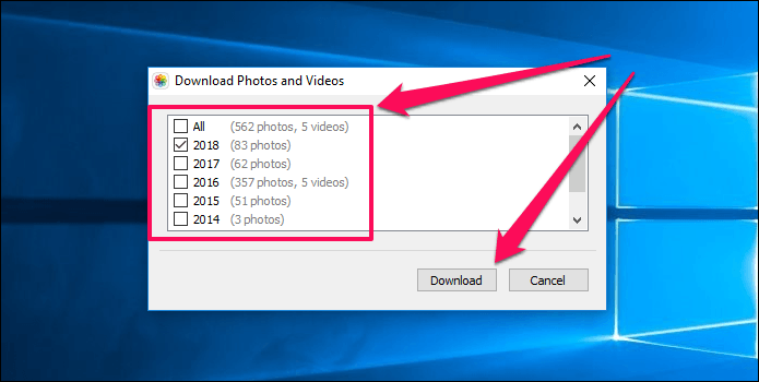 I Cloud Photos no está descargando Windows 10 11