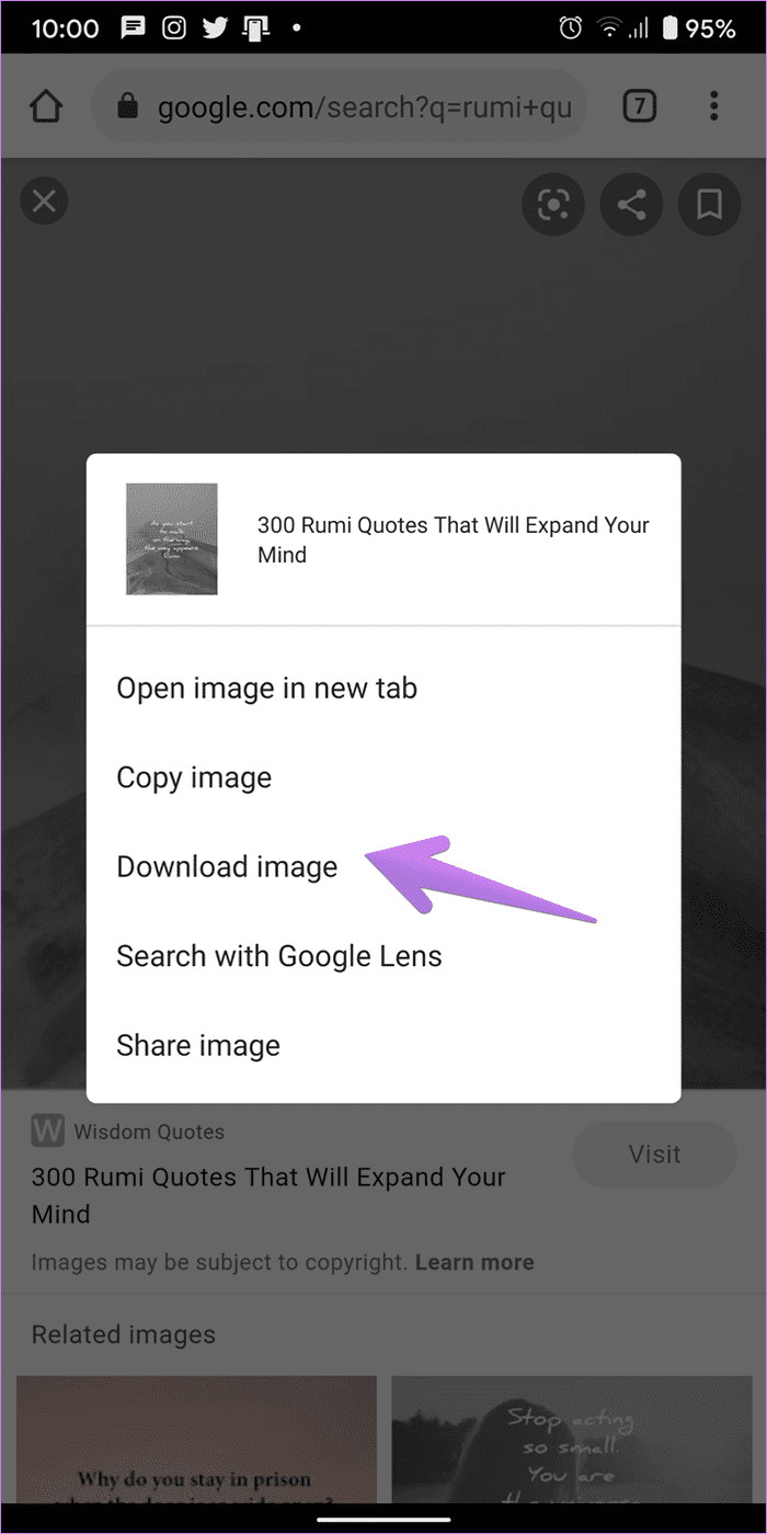 No se pudieron descargar imágenes de Google 2