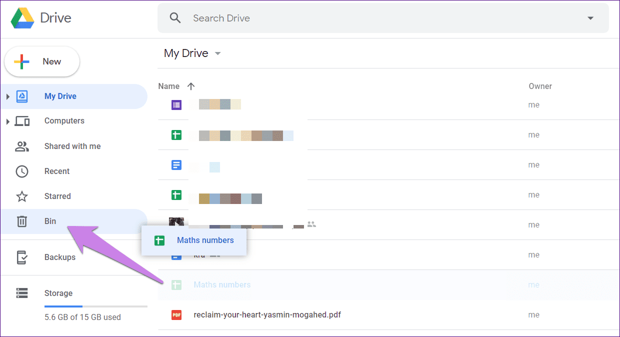 Las hojas de documentos de Google Drive no eliminarán los archivos de forma permanente 5