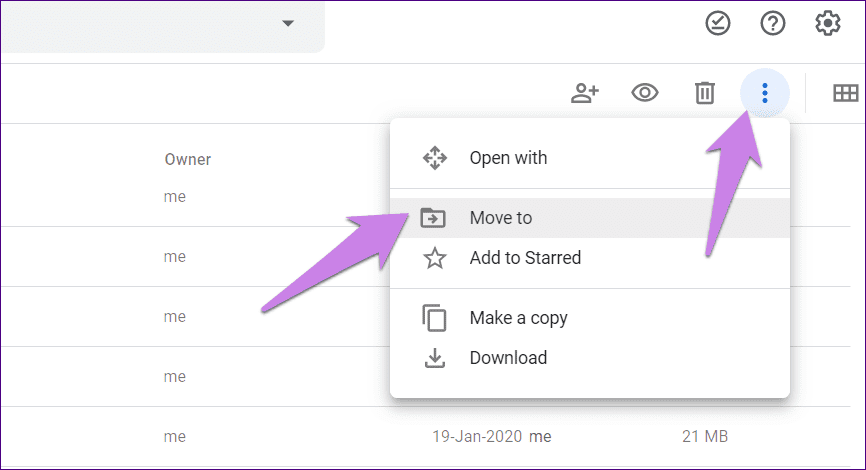 Las hojas de Google Drive no eliminan archivos de forma permanente 7