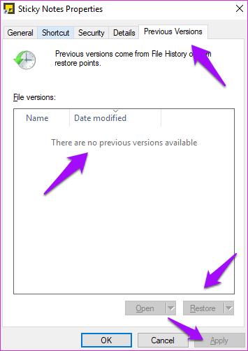 Recuperar notas adhesivas eliminadas en Windows 10 3