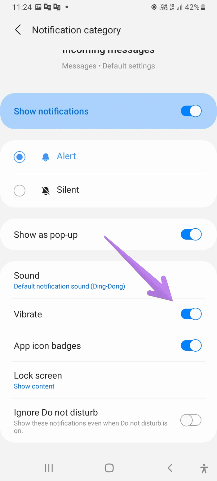 La vibración no funciona en el teléfono Samsung 10