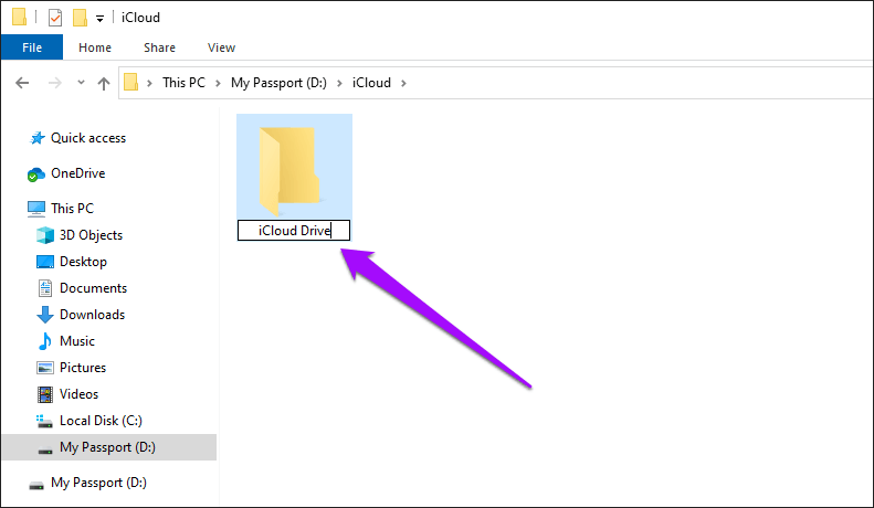 I Cloud Drive Cambiar ubicación de carpeta Windows 4