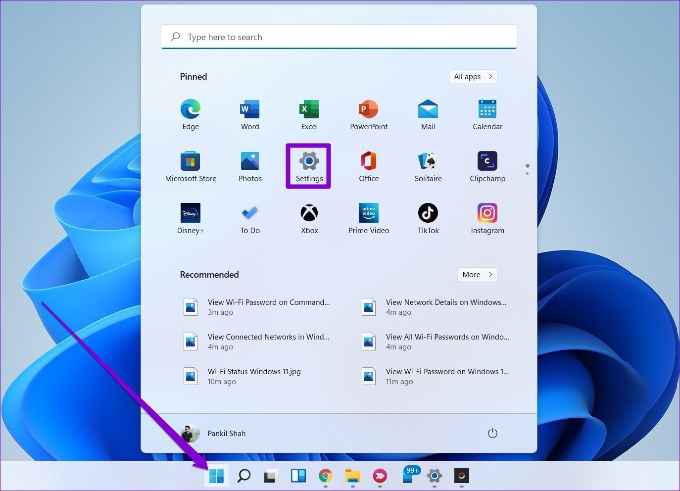 Abrir configuración en Windows 11