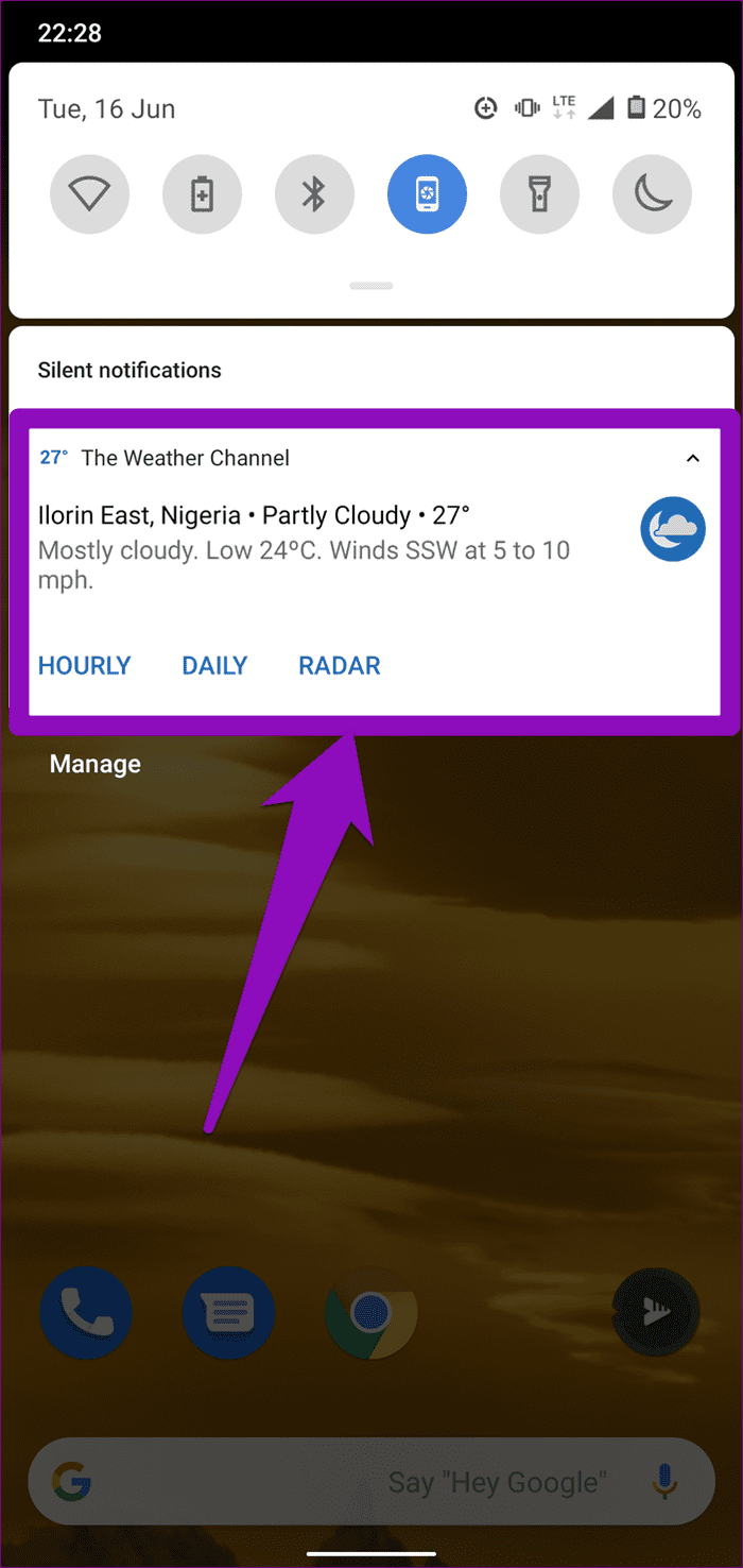 Deshabilitar las alertas meteorológicas de Android 22