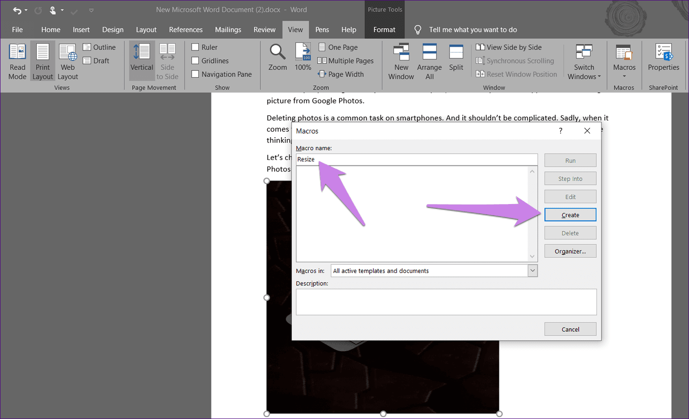 Cambiar el tamaño de todas las imágenes en Microsoft Word 3