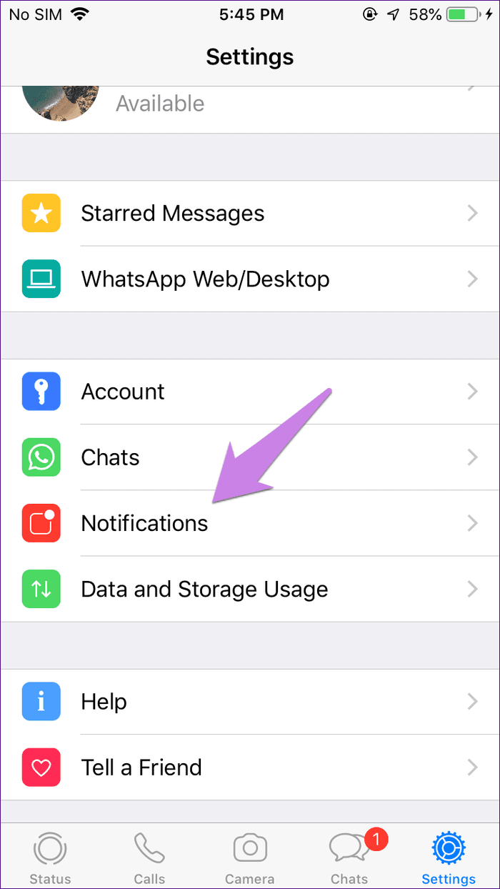 Deshabilitar todas las notificaciones de Whatsapp 16