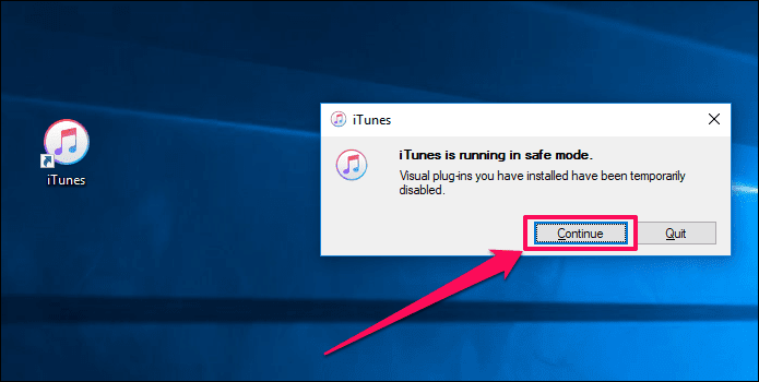 iTunes arreglar Windows 10 10