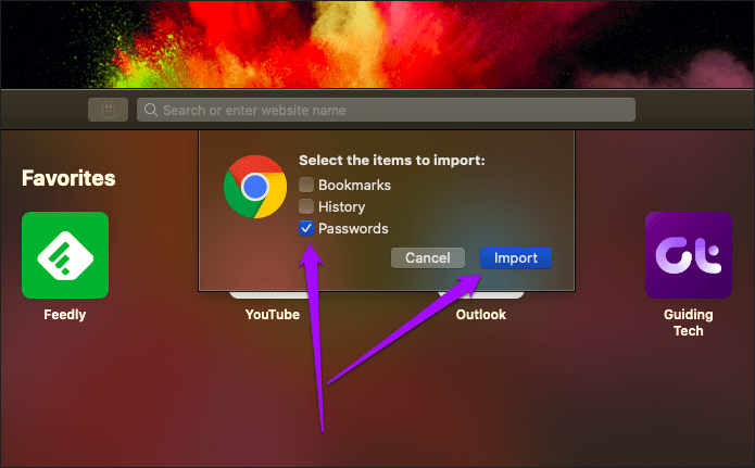 Sincronizar contraseñas de Chrome con Safari Mac 2