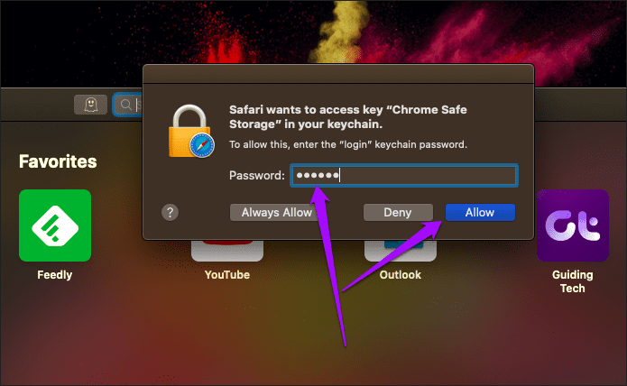 Sincronizar contraseñas de Chrome con Safari Mac 4