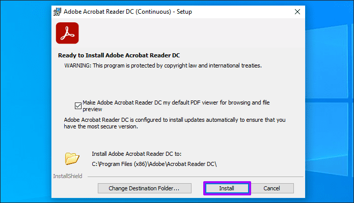 Arreglar Adobe Acrobat Reader DC no abre el problema 10