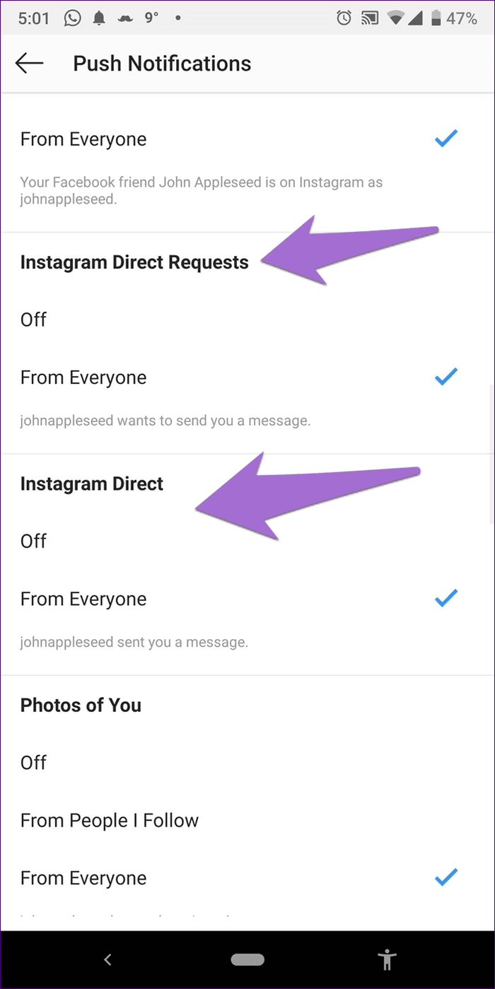 Los mensajes de Instagram Dm no funcionan 4