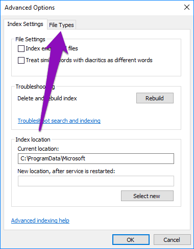 Arreglar la búsqueda del Explorador de archivos de Windows 10 que no funciona 05