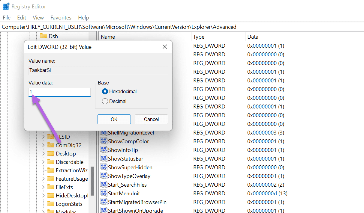 Cómo cambiar el tamaño de los iconos de la barra de tareas en Windows 11 6