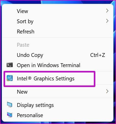 Abra la configuración de gráficos Intel Windows 11 que no detecta el monitor HDMI