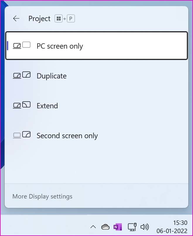 Las opciones de proyección de Windows 11 no detectan el monitor HDMI