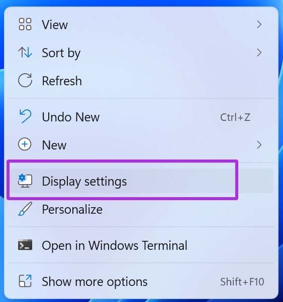 Abra la configuración de pantalla de Windows 11 que no detecta el monitor HDMI